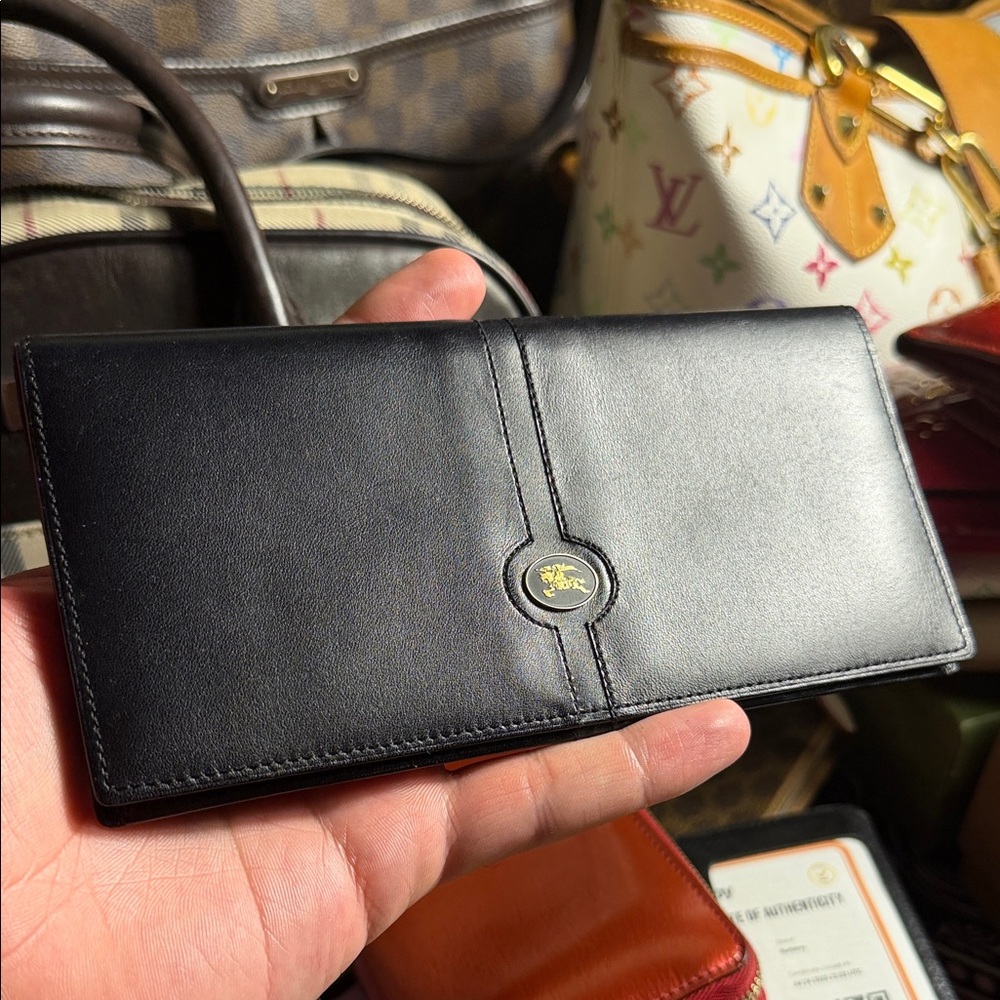 Burberry Black Leather Card Holder